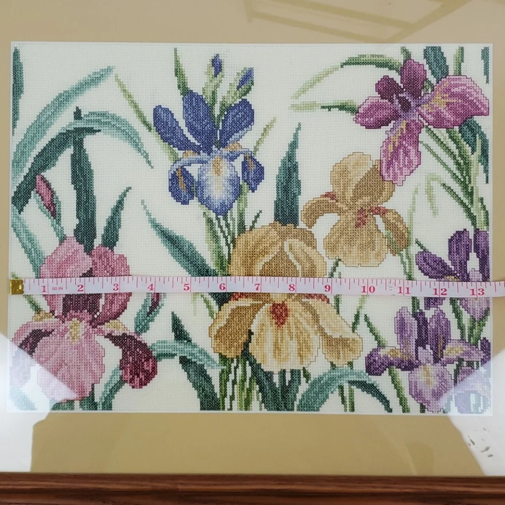 Vintage crisscross floral+ frame hand made wall decor handmade